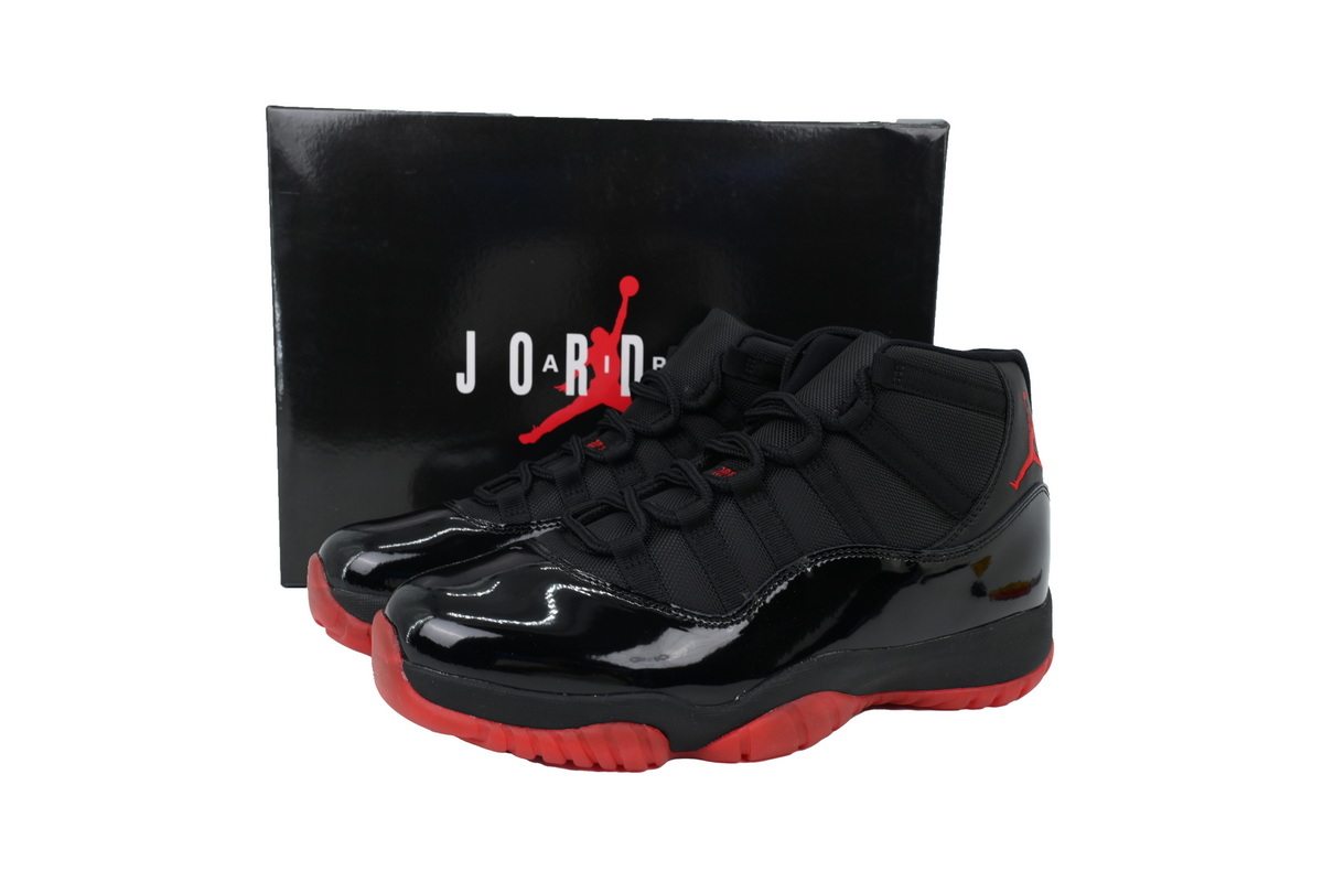 Nike Air Jordan 11 AJ11 Retro New Black Red Men's Lace-up Basketball Sneakers Athletic Shoes 378037-326 - Image 8