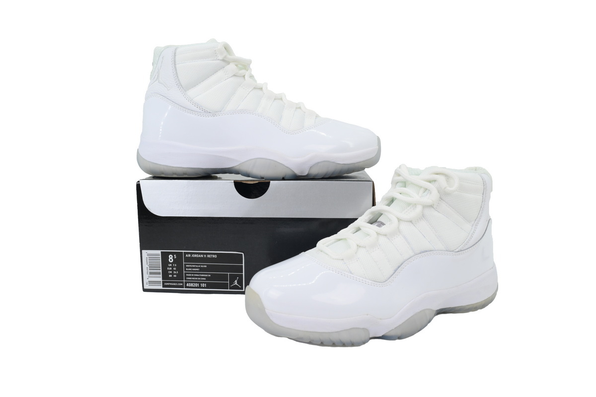 Nike Air Jordan 11 AJ11 Retro 'Silver Anniversary' Men's Lace-up Basketball Sneakers Athletic Shoes 408201-101 - Image 7