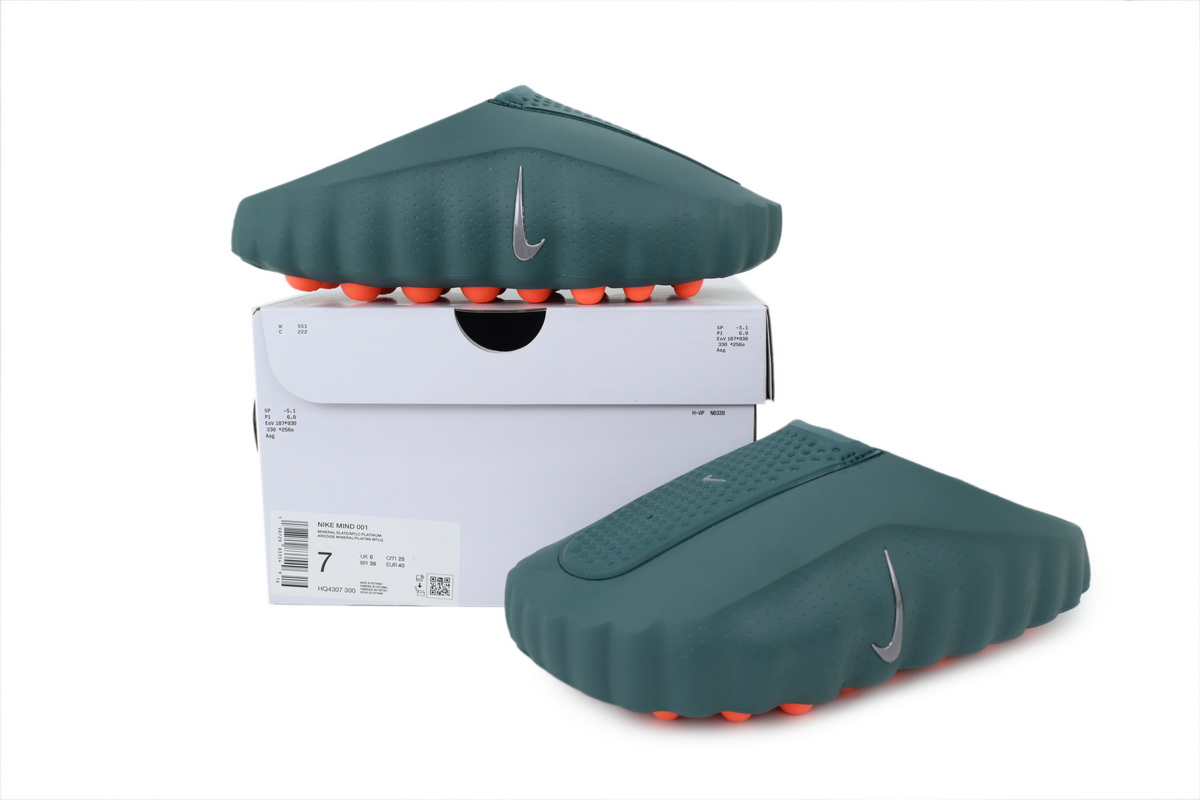 Nike Mind 001 Men's Slip-On Low Top Athletic/Sneaker/Casual 'Mineral Slate' Men size 8-13 HQ4307-300(The size runs small, please order one size up.) - Image 7