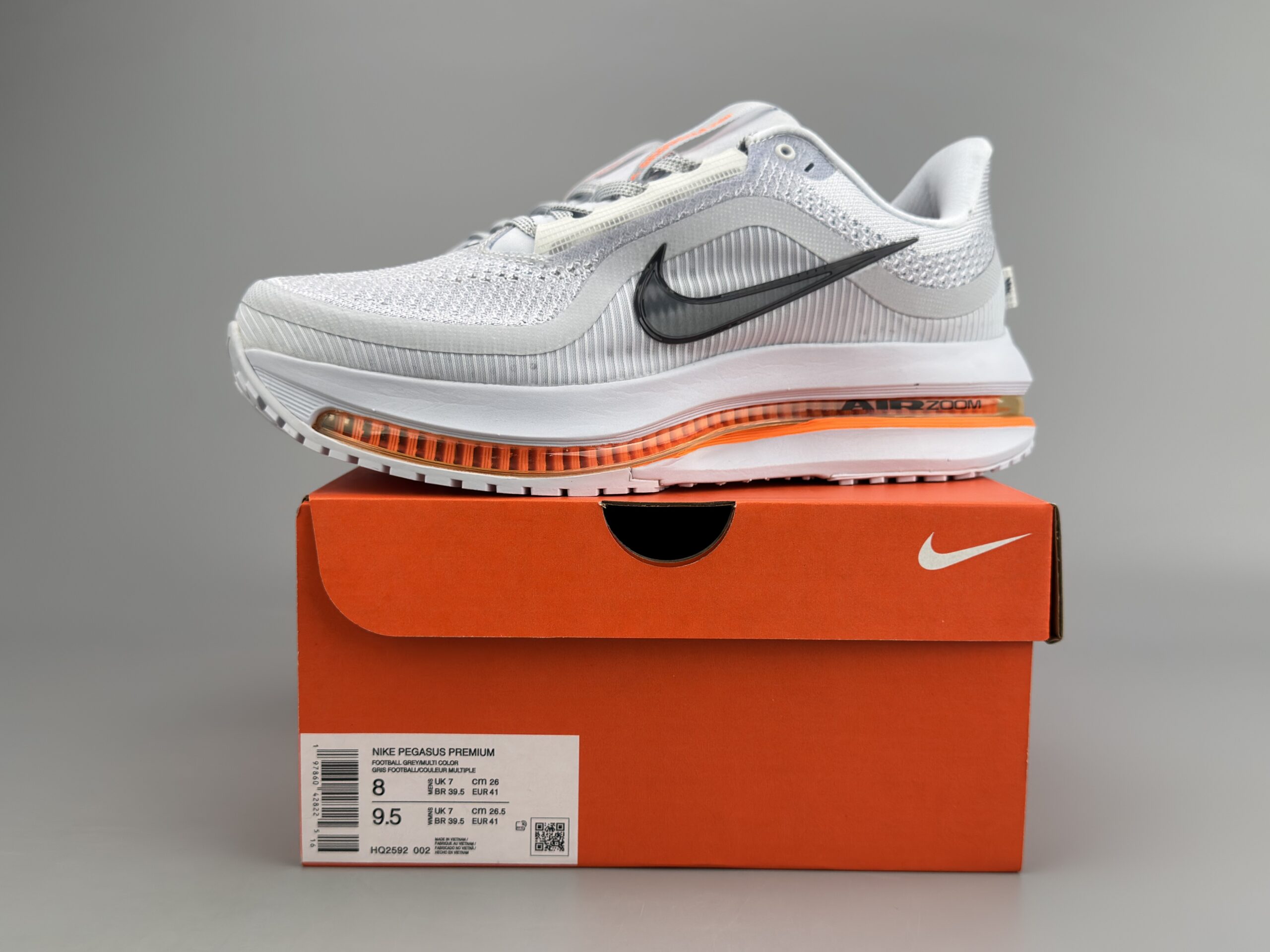 Nike Air Zoom Pegasus Premium Gray/Black Men's Athletic Sneakers Sports Shoes US Size 8-12 - Image 9