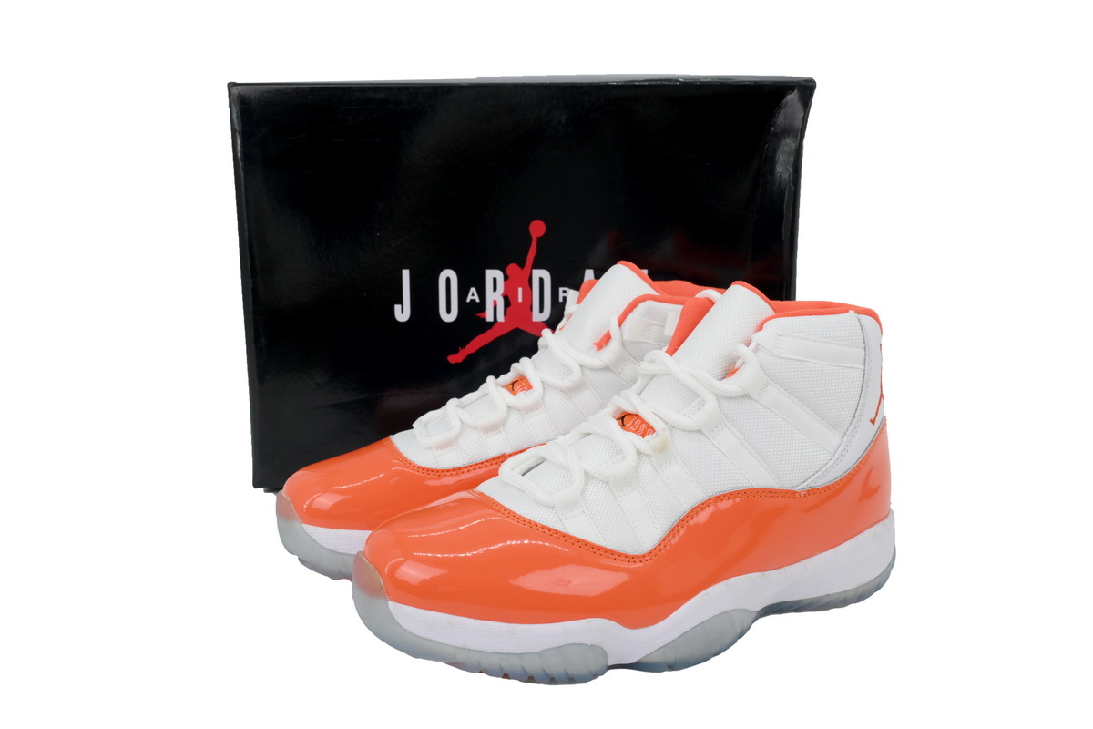 Nike Air Jordan 11 AJ11 Retro White Orange Men's Lace-up Basketball Sneakers Athletic Shoes CT8012-002 - Image 8