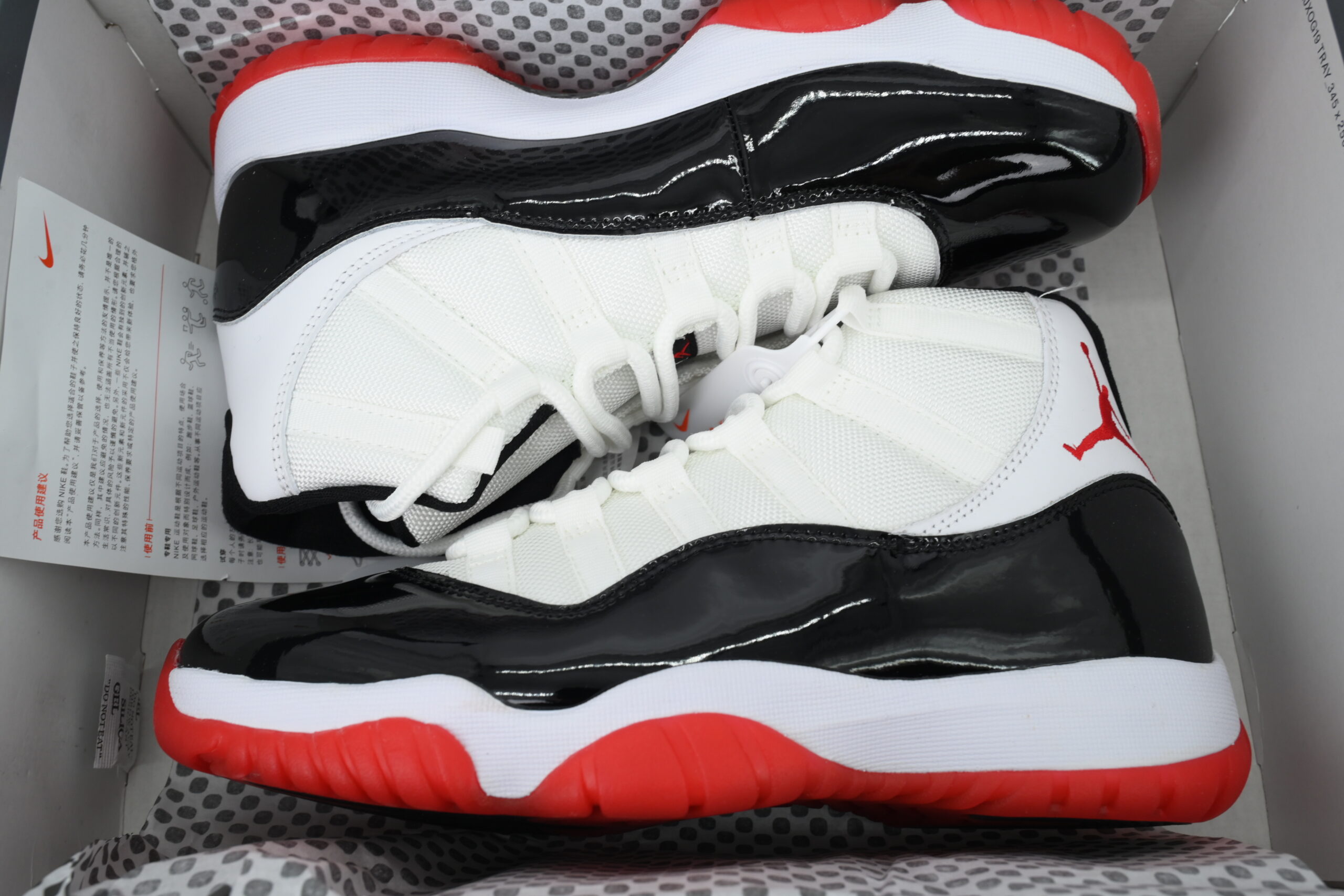 Nike Air Jordan 11 AJ11 Retrowhite Black Red Men's Lace-up Basketball Sneakers Athletic Shoes CT8012-106 - Image 6