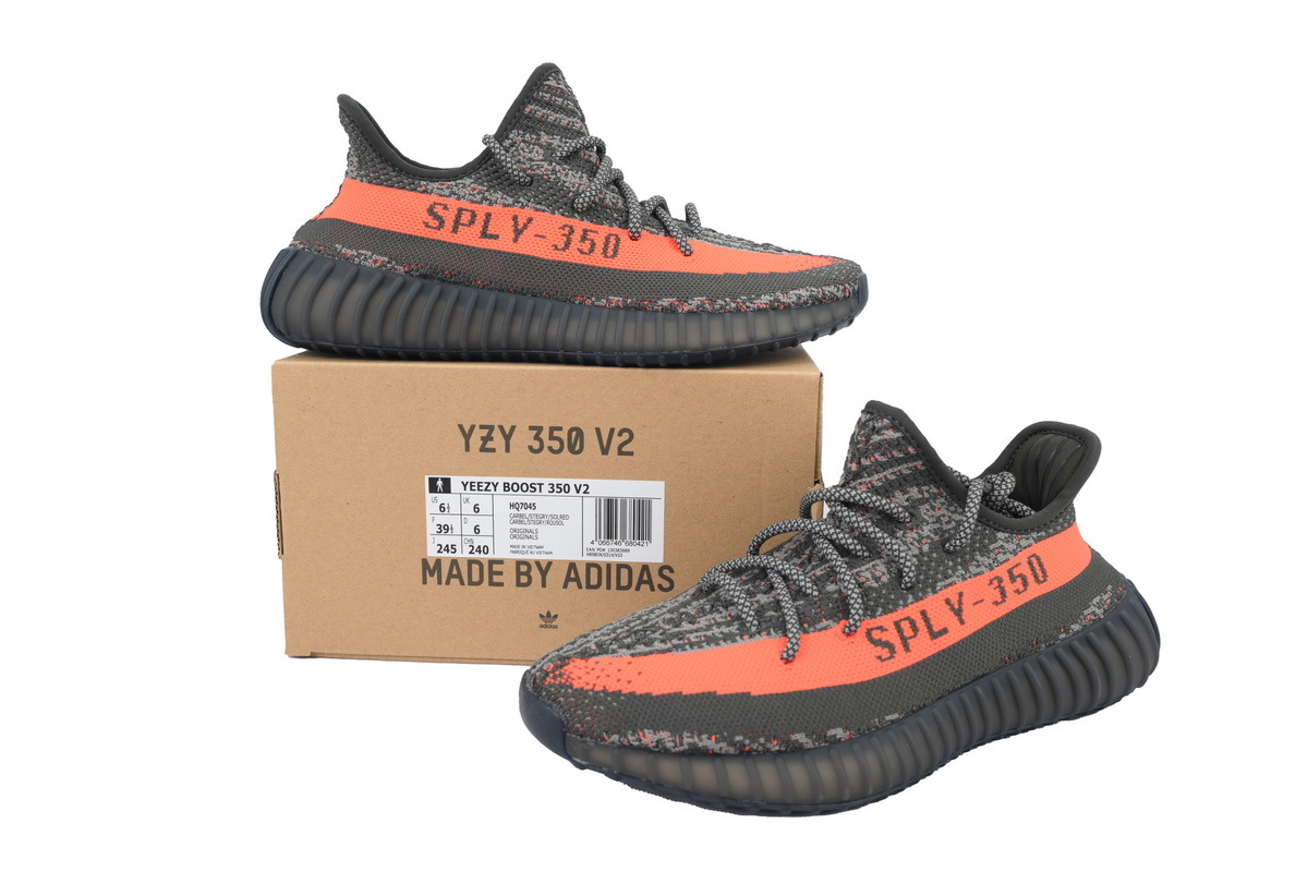 adidas Yeezy Boost 350 V2 Green Grey Men's Low Top Lace-Up Sneakers Athletic Basketball US Size - Image 7