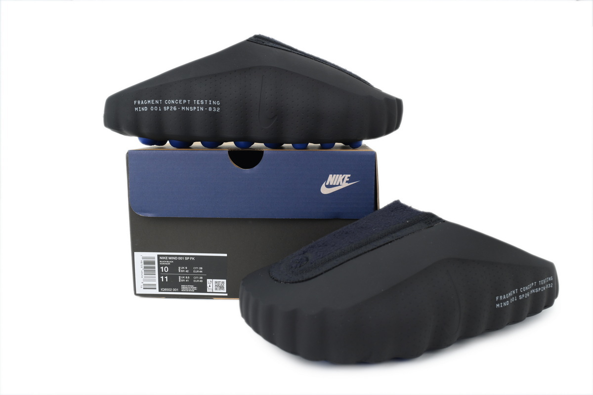 Nike Fragment Design x Nike Mind 001 'Black' Men's Slip-On Low Top Athletic/Sneaker/Casual Black Men size 8-13 IQ8502-001(The size runs small, please order one size up.) - Image 8