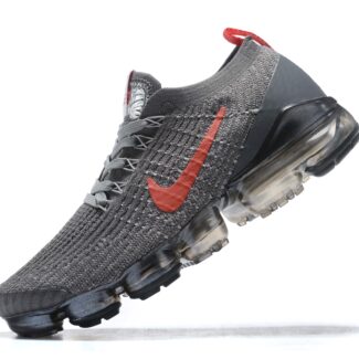 Nike Air VaporMax Flyknit 3 Gray/Red Men's Air Cushion Sneakers Casual Shoes US Sizes 8-11