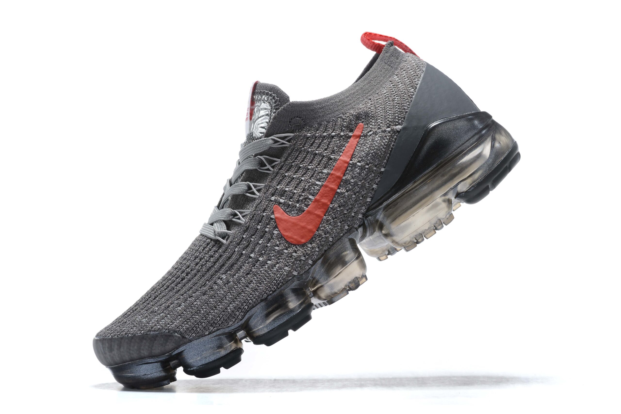 Nike Air VaporMax Flyknit 3 Gray/Red Men's Air Cushion Sneakers Casual Shoes US Sizes 8-11