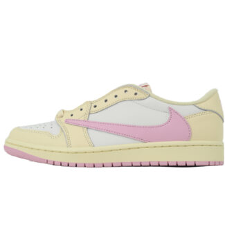 Nike Jordan 1 OG Low SP x Travis Scott Shy  Pink Men's Athletic Sneakers Shoes IQ7604-100