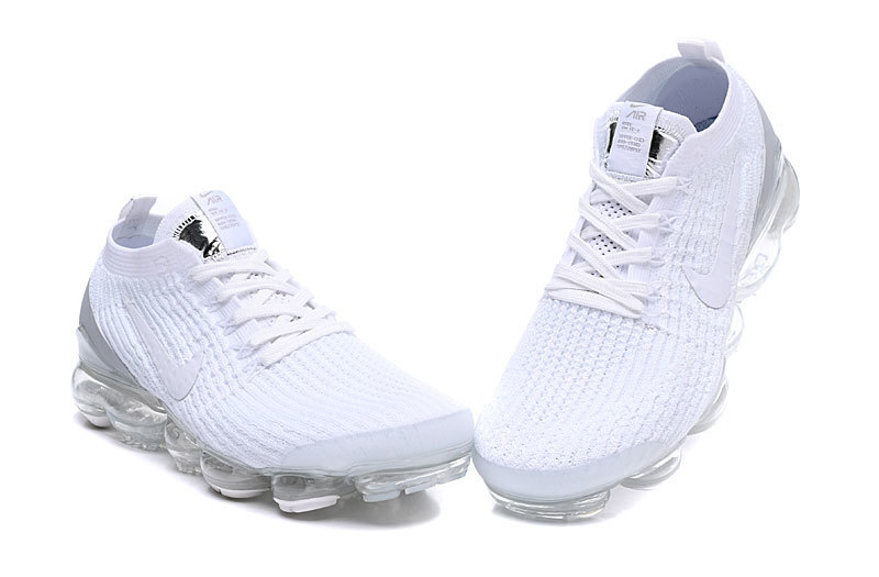 Nike Air VaporMax Flyknit 3 All White Men's Air Cushion Sneakers Casual Shoes US Sizes 8-11 - Image 5