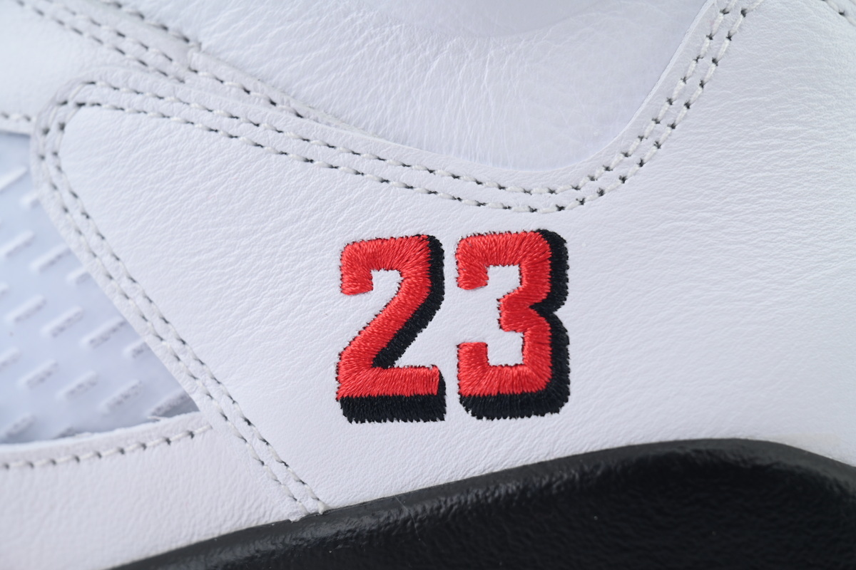 Nike Air Jordan 5 AJ5 Retro 'Fire Red' 2025 Men's Lace-Up Basketball Athletic Sneakers Shoes HQ7980-101 - Image 3