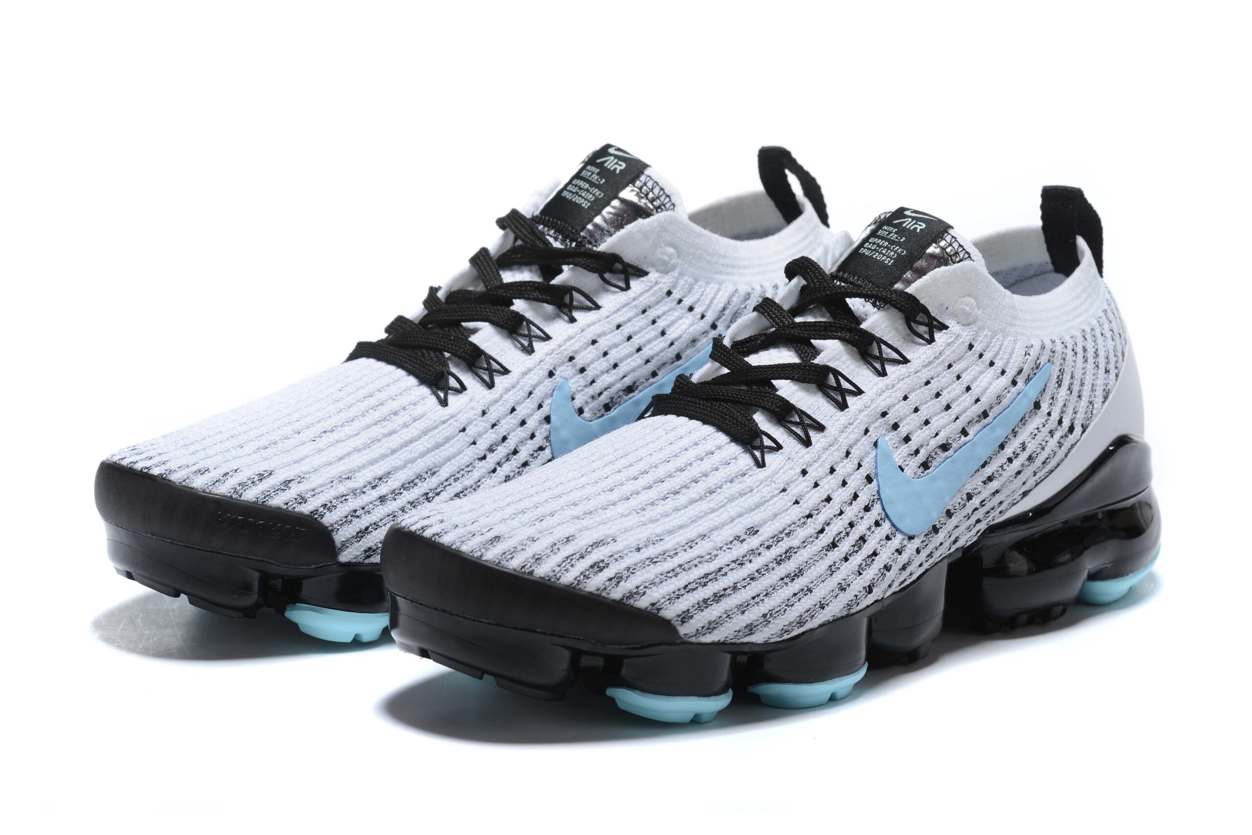Nike Air VaporMax Flyknit 3 White/Blue Men's Air Cushion Sneakers Casual Shoes US Sizes 8-11 - Image 3