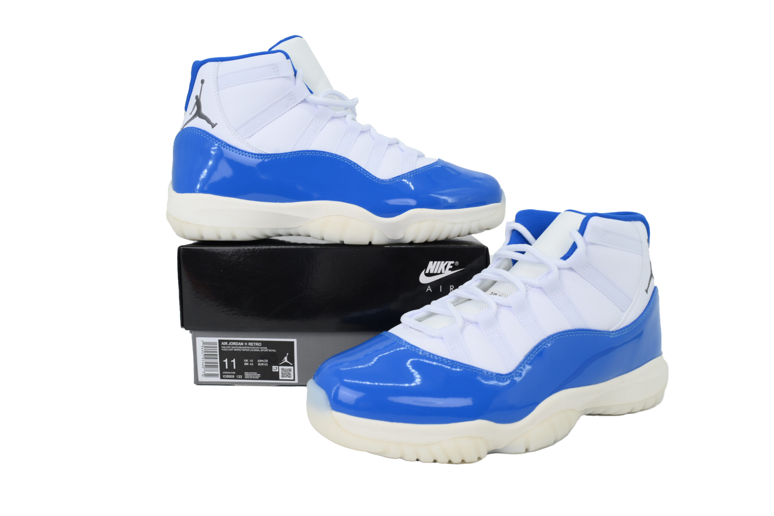 Nike Air Jordan 11 AJ11 Retro Sports Blue Men's Lace-up Basketball Sneakers Athletic Shoes I08959-133 - Image 7