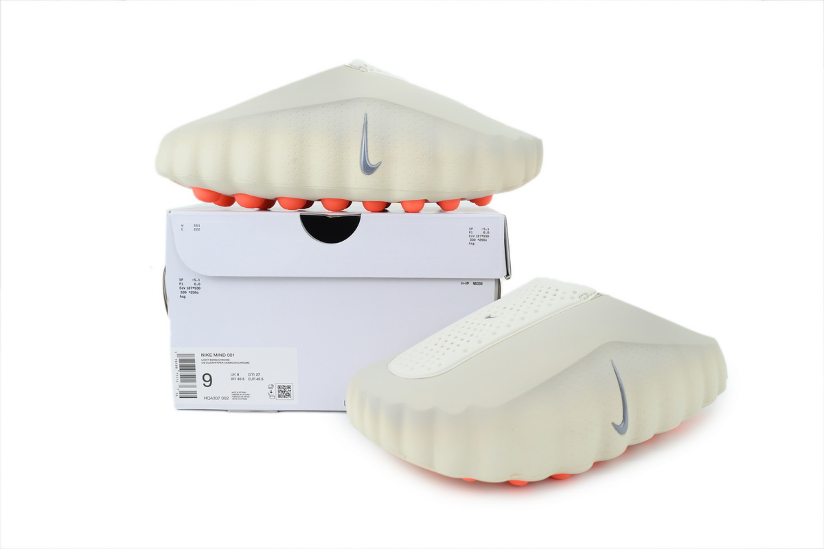 Nike Mind 001 Men's Slip-On Low Top Athletic/Sneaker/Casual 'Light Bone' Men size 8-13 HQ4307-002(The size runs small, please order one size up.) - Image 8