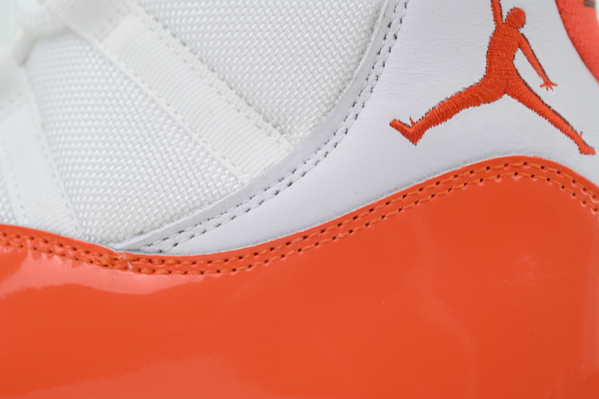 Nike Air Jordan 11 AJ11 Retro White Orange Men's Lace-up Basketball Sneakers Athletic Shoes CT8012-002 - Image 3