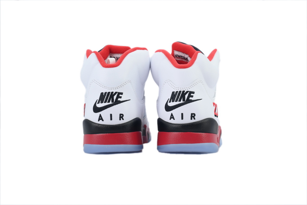 Nike Air Jordan 5 AJ5 Retro 'Fire Red' 2025 Men's Lace-Up Basketball Athletic Sneakers Shoes HQ7980-101 - Image 4