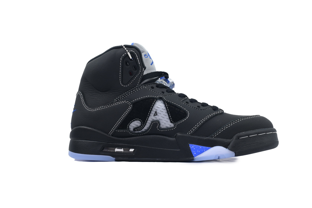 Awake NY x Air Jordan 5 AJ5 Retro 'Black Racer Blue' Men's Lace-Up Basketball Athletic Sneakers Shoes DV4982-004 - Image 2