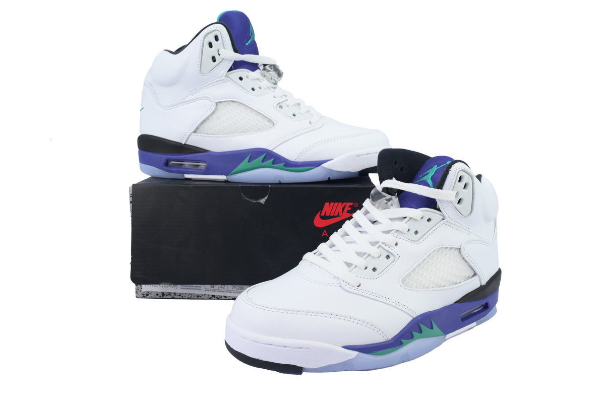 Nike Air Jordan 5 AJ5 Retro 'Grape' 2025 Men's Lace-Up Basketball Athletic Sneakers Shoes HQ7978-100 - Image 7
