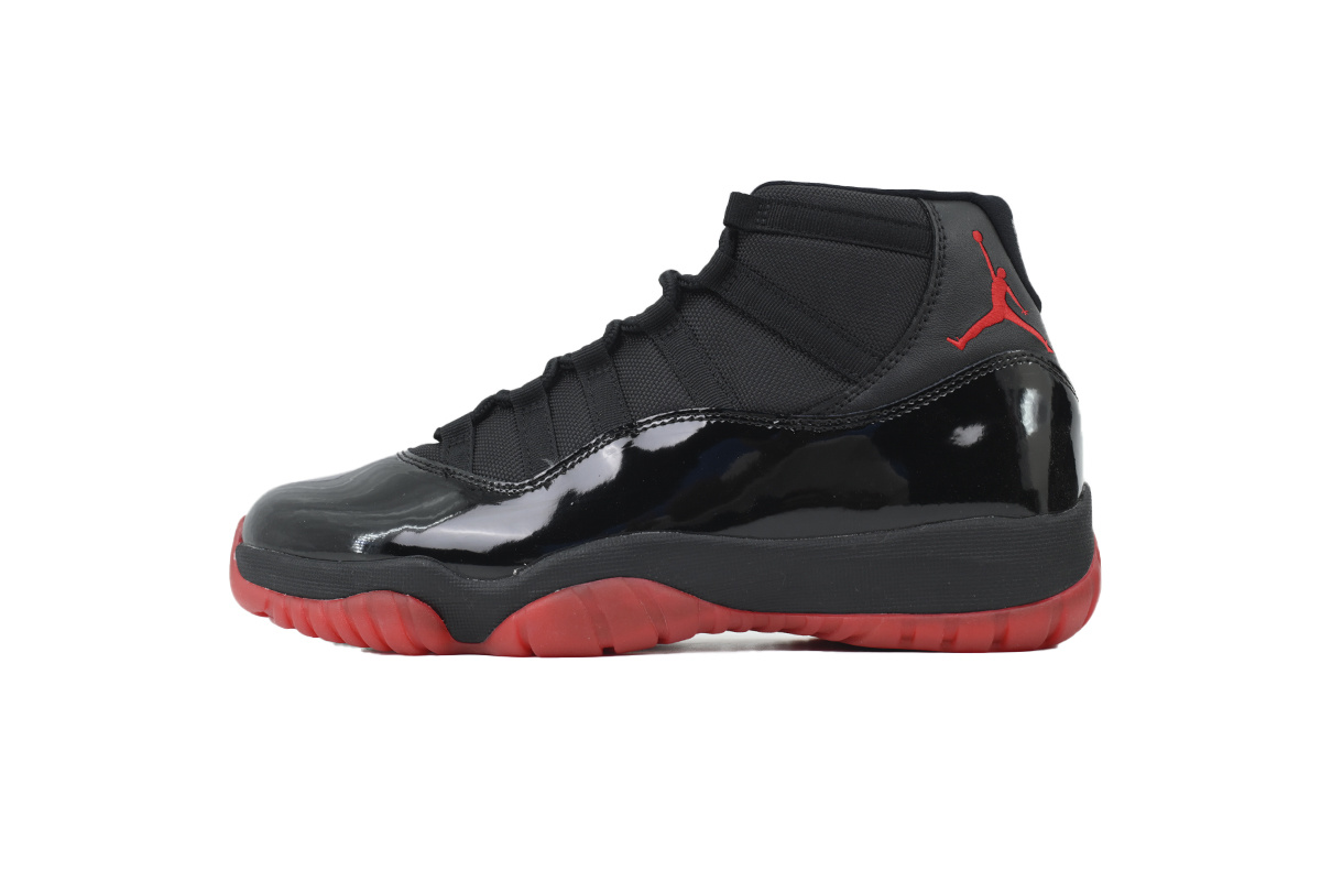 Nike Air Jordan 11 AJ11 Retro New Black Red Men's Lace-up Basketball Sneakers Athletic Shoes 378037-326