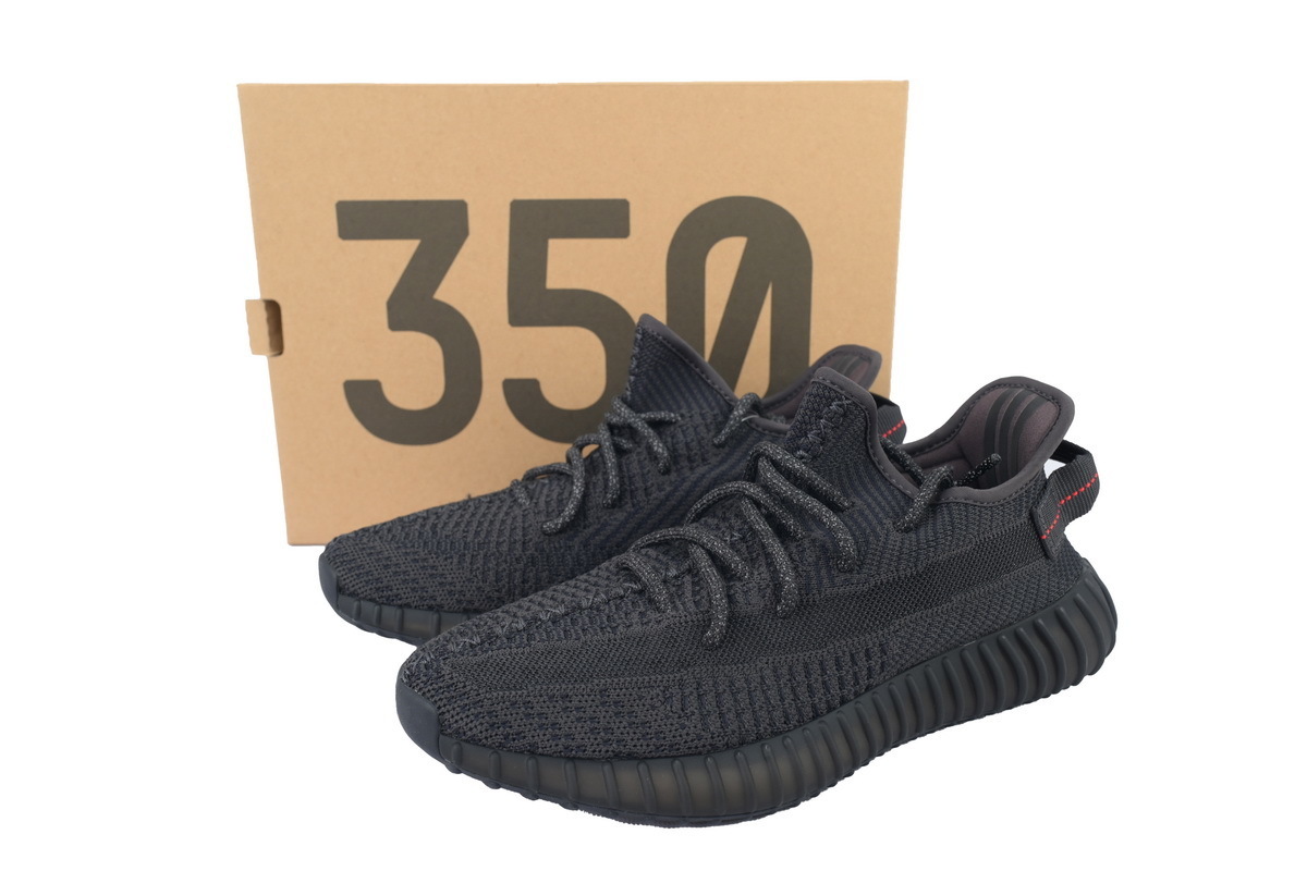 adidas Yeezy Boost 350 V2 Low Black Non-Reflective Men’s Low Top Lace-Up Athletic Sneakers Basketball - Image 6