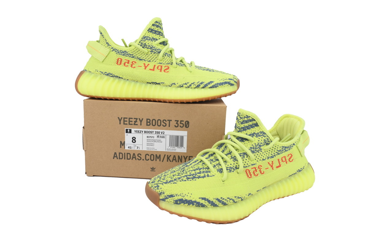 adidas Yeezy Boost 350 V2 “Semi Frozen Yellow” Men's Low Top Lace-Up Sneakers Athletic Basketball US Size - Image 7