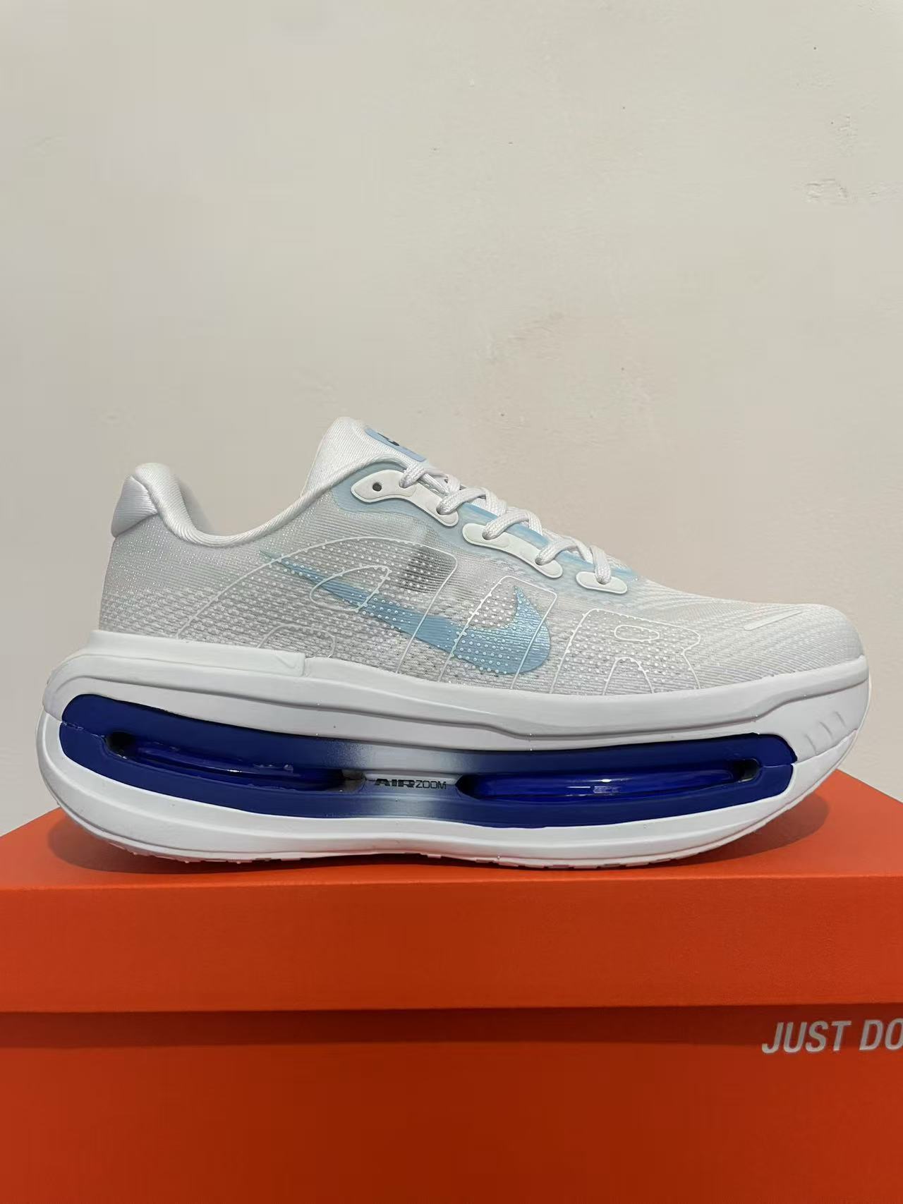 Nike Air Zoom Vomero Premium White/Blue Men's Athletic Sneakers Running Shoes US Size 8-12 - Image 2