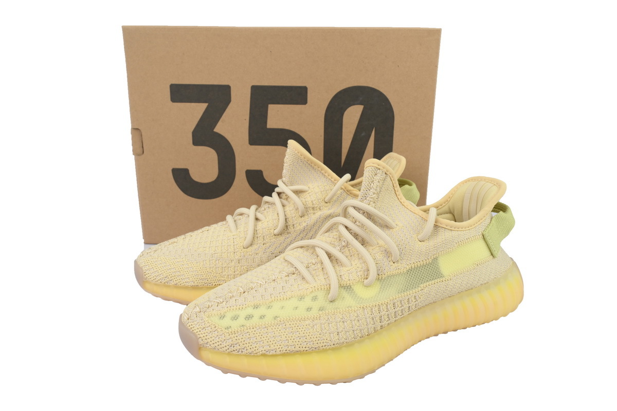 adidas Yeezy Boost 350 V2 “Flax” Men's Low Top Lace-Up Sneakers Athletic Basketball US Size - Image 8