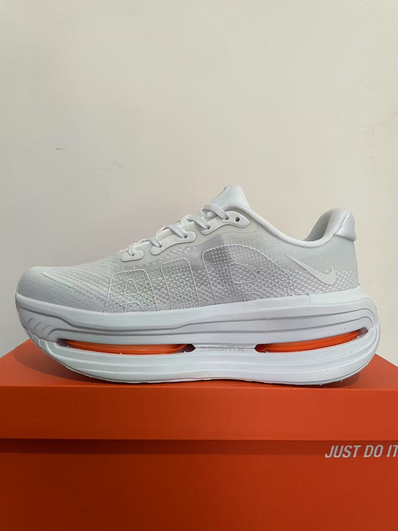 Nike Air Zoom Vomero Premium White/Orange/Gray Men's Athletic Sneakers Running Shoes US Size 8-12 - Image 2