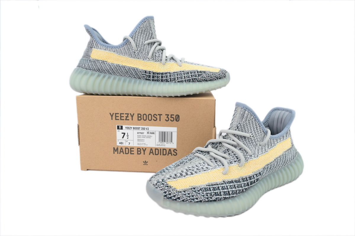 adidas Yeezy Boost 350 V2 “Ash Blue” Men's Low Top Lace-Up Sneakers Athletic Basketball US Size - Image 7